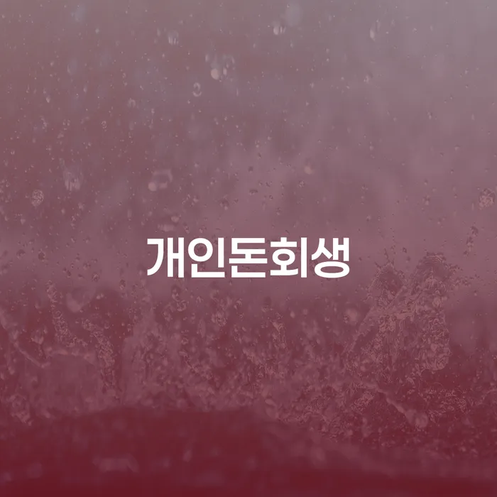 개인회생 빚 합법적인 빠른방법 검토하여