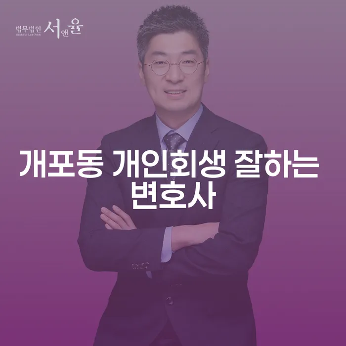 개포동 개인회생 잘하는 변호사