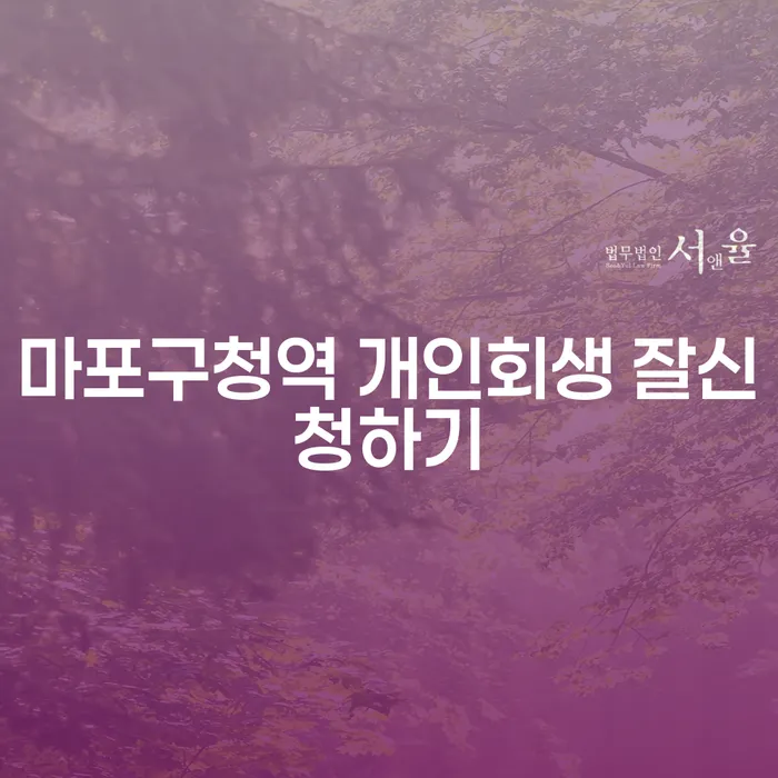 마포구청역 개인회생 잘신청하기