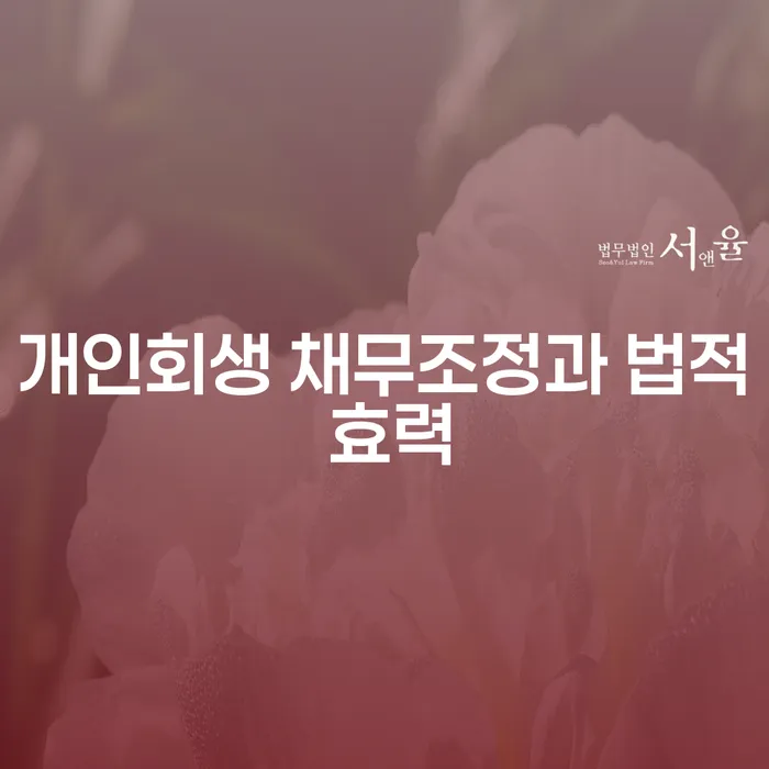 개인회생 채무조정과 법적 효력: 당신의 재정적 고민 해결 방법은?