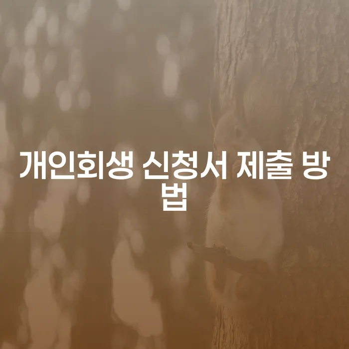 어떻게 개인회생 신청서를 제출할 수 있을까요?